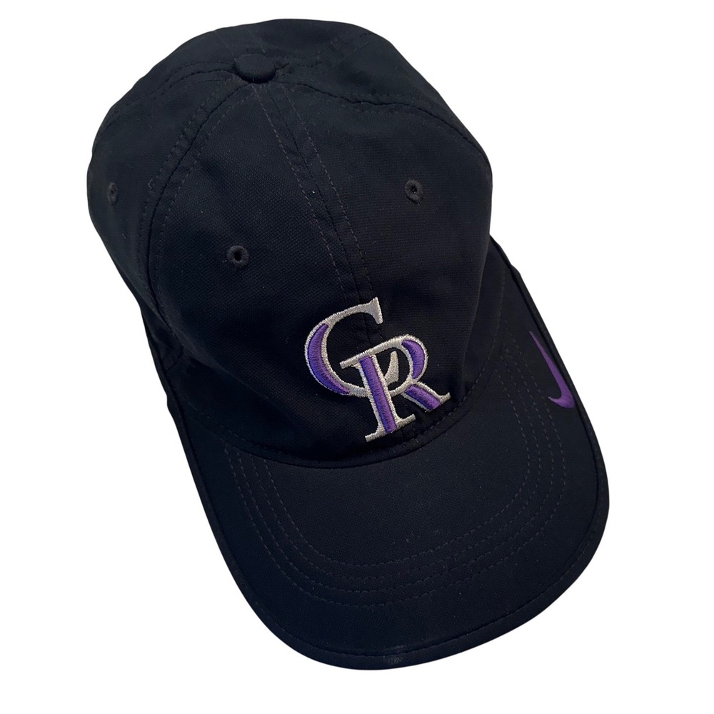 Nike Colorado Rockies‎ MLB Heritage86 Dri-FIT Adjustable Hat Black Cap Licensed